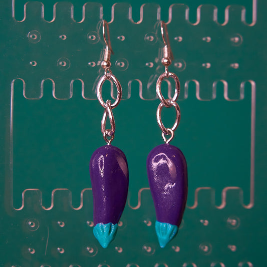 Glossy Aubergine earrings