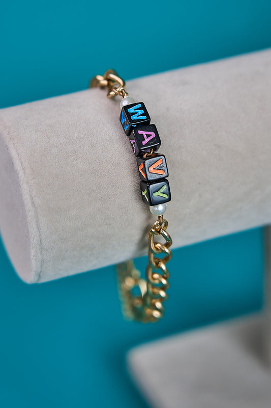 WAVY gold chain bracelet